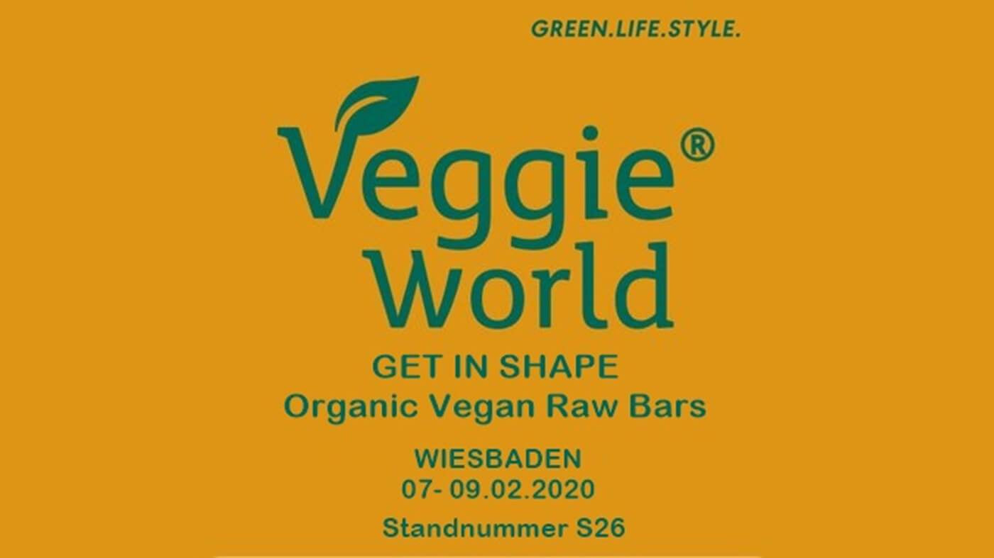 Veggie World 2020 & GET IN SHAPE Bio-Vegan-Rohkost-Riegel-www.getrawbar.eu